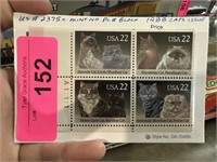 2375A MINT STAMP BLOCK NH 1988 CATS ISSUE