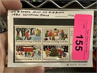2030A MINT NH STAMP BLOCK PL# 1982 CHRISTMAS
