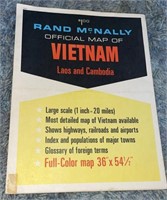 1970's Rand McNally Official Map of Vietnam