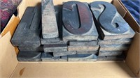 LARGE WOOD LETTER STAMPS