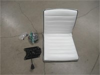 "As Is" Flash Furniture Mid-Back Armless White