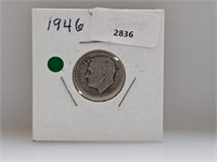 1946 90% Silv Roos Dime