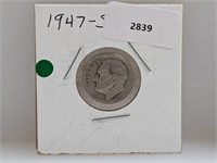 1947-S 90% Silv Roos Dime