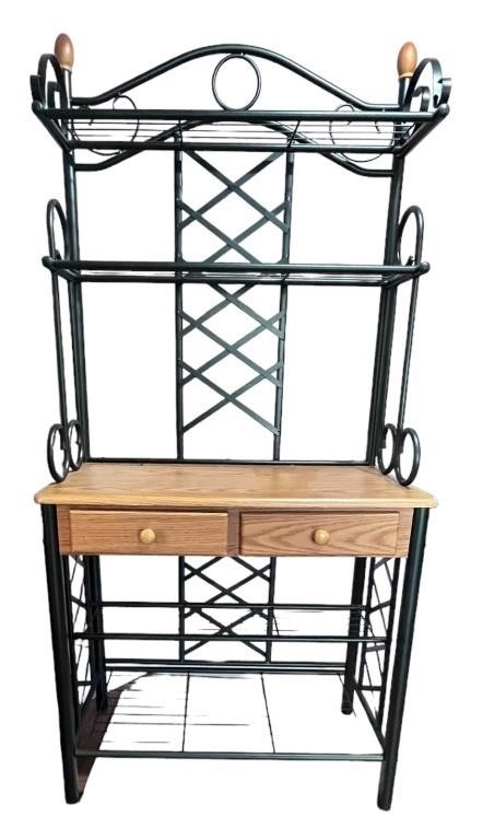 Beautiful Metal & Wood Etagere