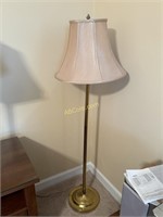 1 Floor Lamp, Metal with Swing Arm, 1 Wooden