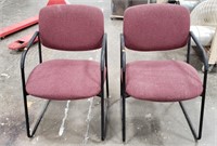 8- Padded Maroon Chairs