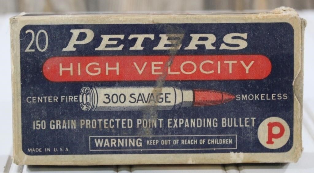 (20) Peters High Velocity 300 Savage 150 Gr