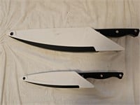 2 Pampered Chef Knives with Sharpening Cases