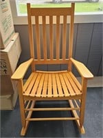 Maple Slat Back and Bottom Porch Rocking Chair