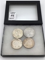 Lot of 4 Silver Peace Dollars Including