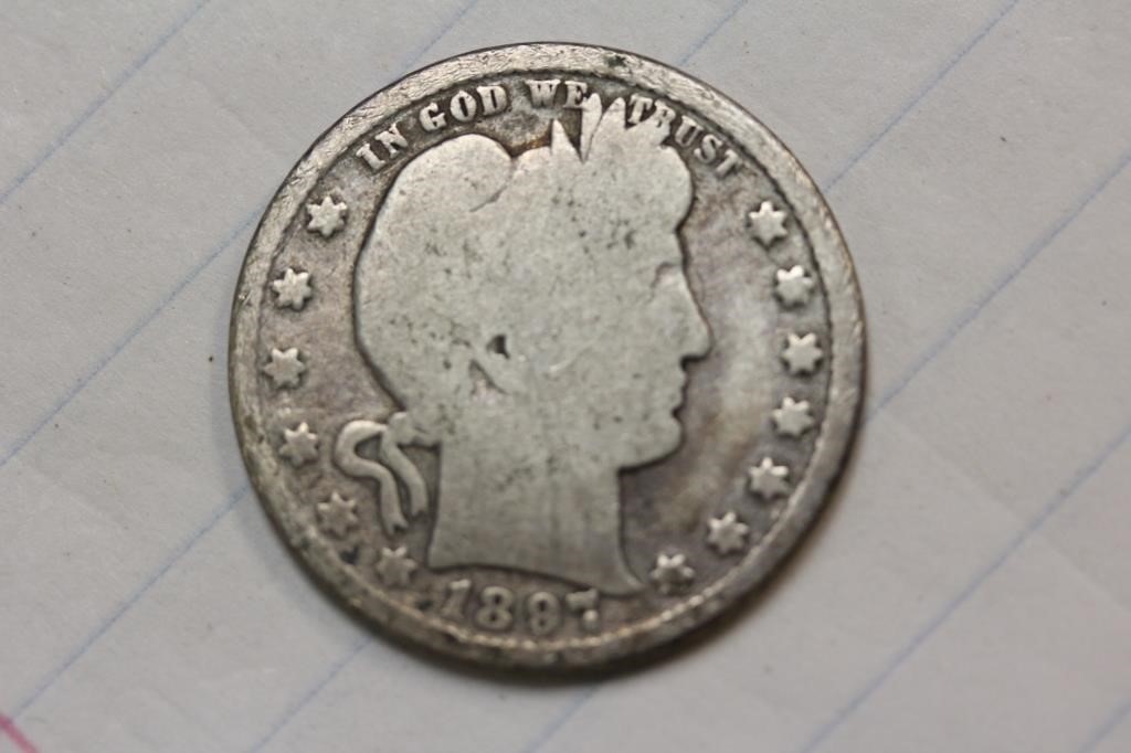 1897 Barber Silver Quarter