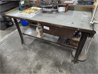 WORK BENCH, 5'X28"X3', DOES NOT INCLUDE CONTENTS