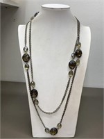 SIGNED SR CRYSTAL BEAD NECKLACE