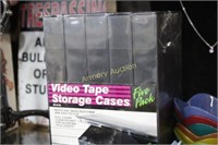 VIDEO TAPE STORAGE CASES - FIVE PACK