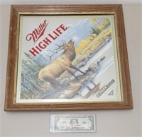 Miller High Life Beer Advertising Mirror.