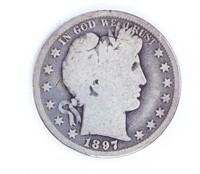 Coin 1897-S  Barber Half Dollar Good / AG