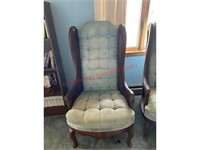Vintage Highback Cane & Wingback Chair