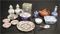 Group Chinese decorated ceramic tableware pieces