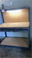 Two drawer, two shelf, lighted workbench, 48