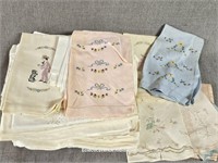 Vintage Table Linens Etc, Some Embroidered