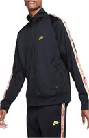 NIKE Men's Loose Fit Jacket Size Large Black Yello