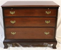 Mahogany 3 drawer chest w/ pull out by Cavalier