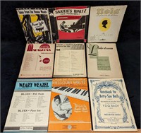 9 Vintage Piano Sheet Music