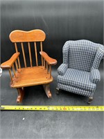 2 Small Doll Chairs