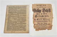 1776 German Bible Page