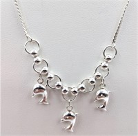 Sterling Dolphin Charm Necklace