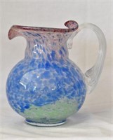Multi Color Speckle Patterned Glass Vase
