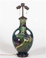 Moorcroft Style Pottery Lamp