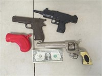 4 Vintage Toy Pretend Guns - GI Joe, Marshal