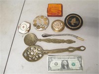 Lot of Vintage Compacts, Ornate Metal Possibly