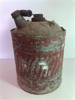 Galvanized red paint gas can