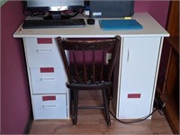Computer Desk, Corner Cabinet, File Cabinet