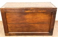 Large Rustic Wood Blanket Chest