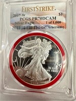 2017-W Silver Eagle Coin PCGS PR70DCAM FirstStrike