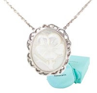 Tiffany & Co. Flower Cameo Necklace
