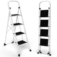 JungleA Step Ladder 4 Step Folding Step Stool for