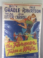 1953 Movie Poster / The Farmer Takes a Wife