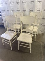 5 pressed back chairs