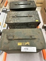 (3) Metal Ammo Cans
