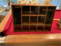 WOOD AND GLASS DISPLAY CASE