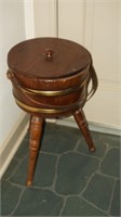 Vintage Wooden Barrel Sewing Box