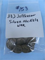 (33) Jefferson Silver Nickels