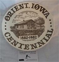 Orient, IA centennial plate
