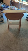 SMALL NATURAL WOOD DROP LEAF TABLE (22"X 24")