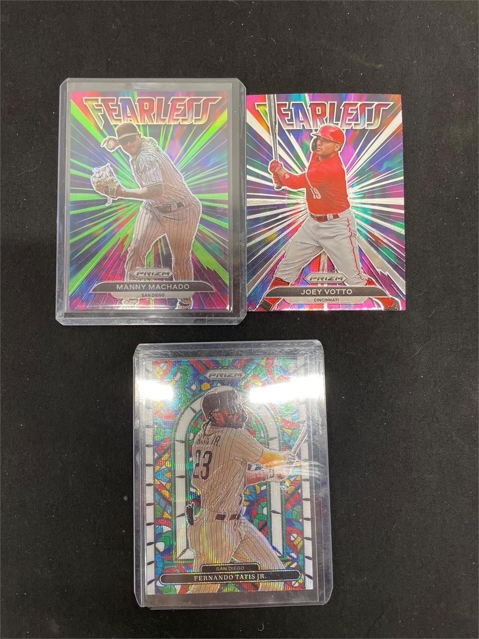 2x Fearless And 1 Stained Glass Prizm MLB Cards