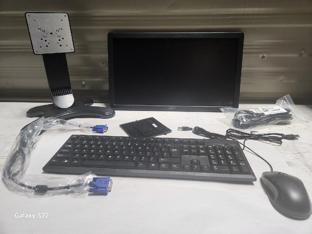 Computer monitor, keyboard, mouse, +